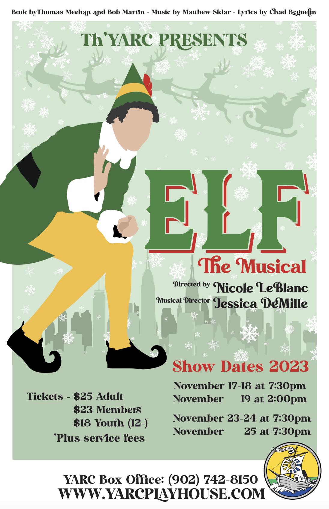 Tickets ELF The Musical Th'YARC PLAYHOUSE AND ARTS CENTRE